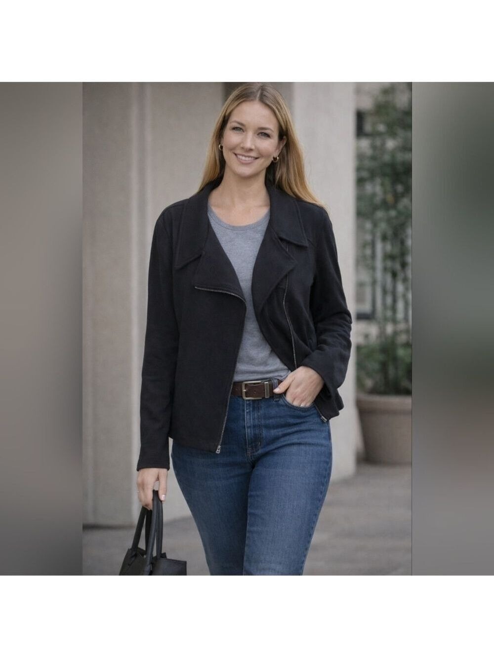 Womens Plus | Culture Code Black Jacket | C1 - Picture 1 of 8